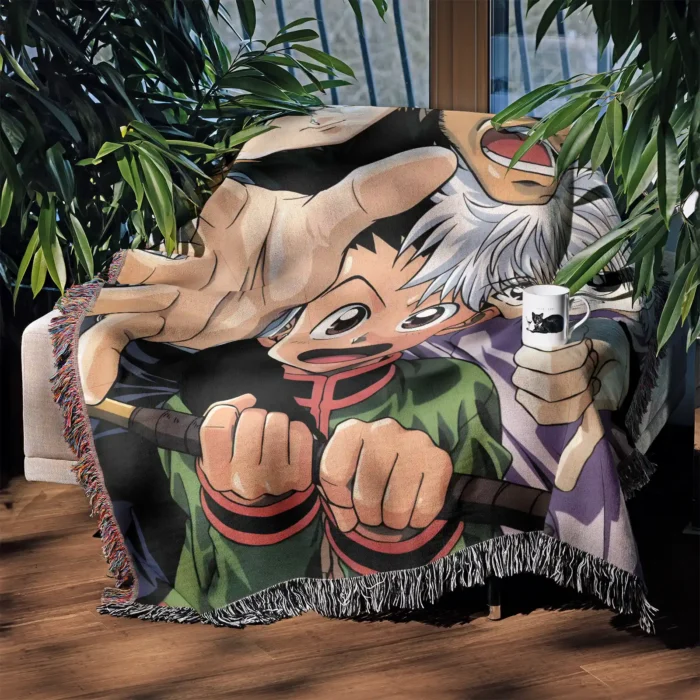 HxH Anime Woven Tapestry Throw Blanket - Cool Anime Room Decor Wall Art Rug Gift Idea - Image 3