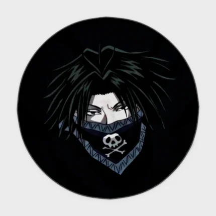 For fans of *Hunter x Hunter*, this Feitan round rug adds a cool and edgy vibe to your otaku bedroom or character-themed setup. It brings the character’s fierce presence into your space.