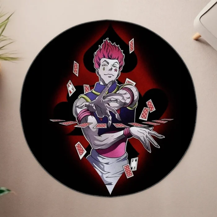 Hisoka Round Rug – Epic Floor Mat for Gaming Room or Fan Gift - Image 4