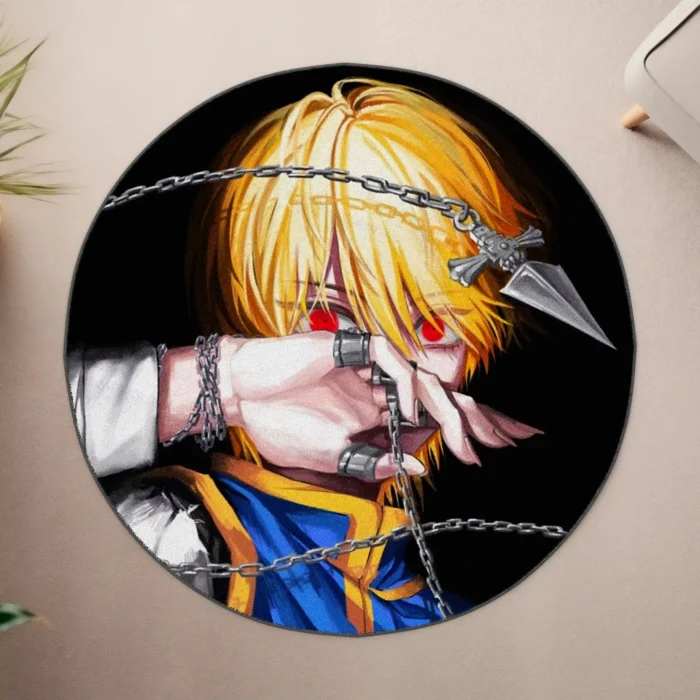 Kurapika Round Rug – Fun Floor Mat for Bedroom or Collector Gift - Image 4