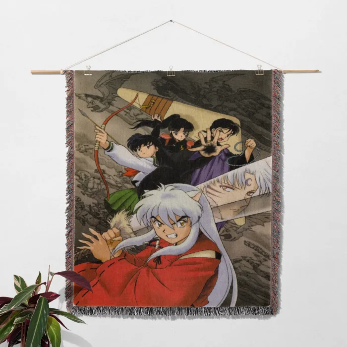 Inuyasha Woven Tapestry Throw Blanket – Cozy Home Decor, Room & Wall Art, Perfect Gift - Image 2