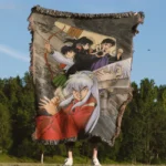 Inuyasha Woven Tapestry Throw Blanket – Cozy Home Decor, Room & Wall Art, Perfect Gift - Image 4