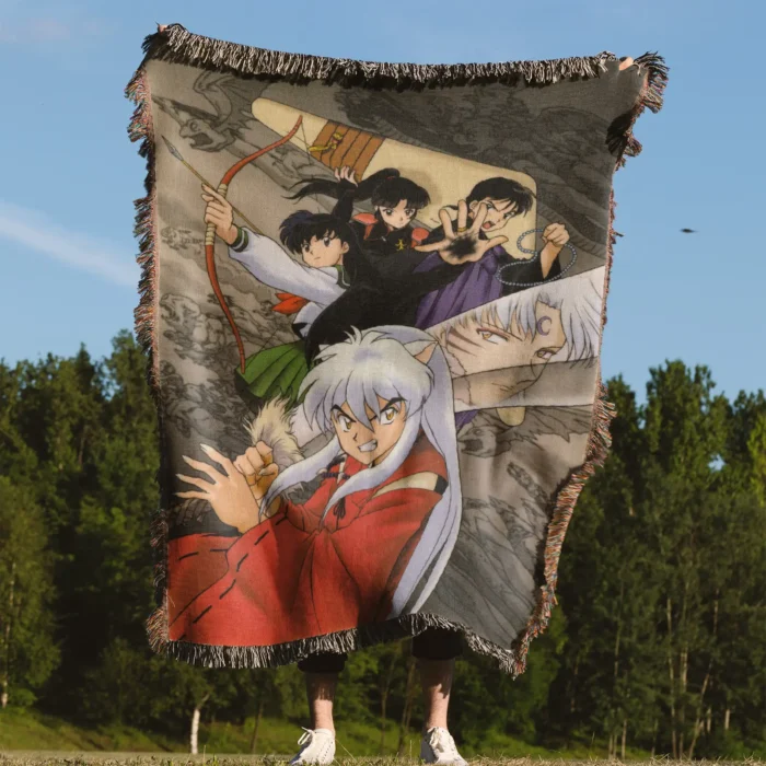 Inuyasha Woven Tapestry Throw Blanket – Cozy Home Decor, Room & Wall Art, Perfect Gift - Image 4