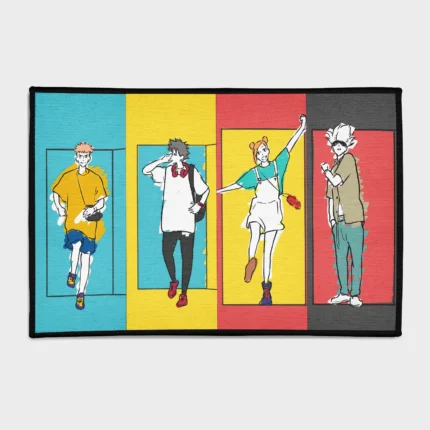 For *Jujutsu Kaisen* fans, this JJK rug brings a stylish and energetic touch to your game room or bedroom. It’s perfect for creating a space that reflects your fandom in a bold way.