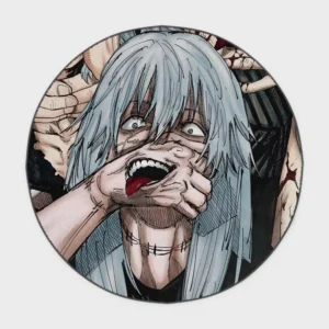 For fans of *Jujutsu Kaisen*, this Mahito round rug brings style and charm to any gaming room or as a gift. Its unique design captures the essence of the character, perfect for any fan.