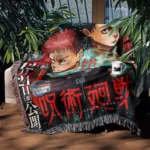JJK Manga Cover Anime Woven Tapestry Throw Blanket – Wall Rug, Room & Home Decor, Perfect Anime Gift - Image 3