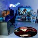 Yuji Round Rug – Cool Rug for Game Room or Otaku Bedroom Decor - Image 3
