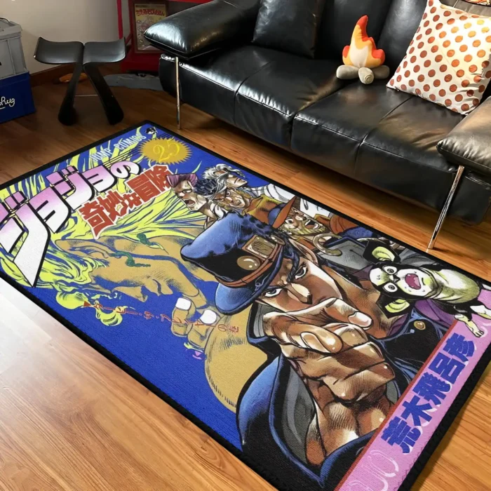 Jotaro Rug – Cool Floor Mat for Boys Room or Fan Gift - Image 2