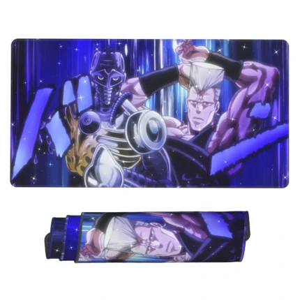 This Polnareff mouse pad is a cool JoJo’s Bizarre Adventure desk mat, great for gaming setups, fan collections, or otaku rooms. A must-have for JoJo fans.