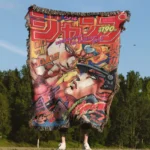 JoJo Manga Cover Adventure Anime Woven Tapestry Throw Blanket – Wall Rug, Room & Home Decor, Perfect Gift - Image 4