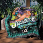 JoJo Manga Cover Adventure Woven Tapestry Throw Blanket – Iconic Room Accent, Wall Art & Home Decor - Image 3