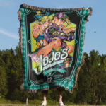 JoJo Manga Cover Adventure Woven Tapestry Throw Blanket – Iconic Room Accent, Wall Art & Home Decor - Image 4