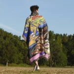 JoJo Manga Cover Adventure Woven Tapestry Throw Blanket – Collectible Room Decor, Wall Art & Home Accent - Image 5