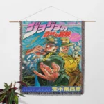 JoJo Manga Cover Adventure Woven Tapestry Throw Blanket – Stylish Gift, Room & Home Decor - Image 2