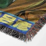 JoJo Manga Cover Adventure Woven Tapestry Throw Blanket – Stylish Gift, Room & Home Decor - Image 6