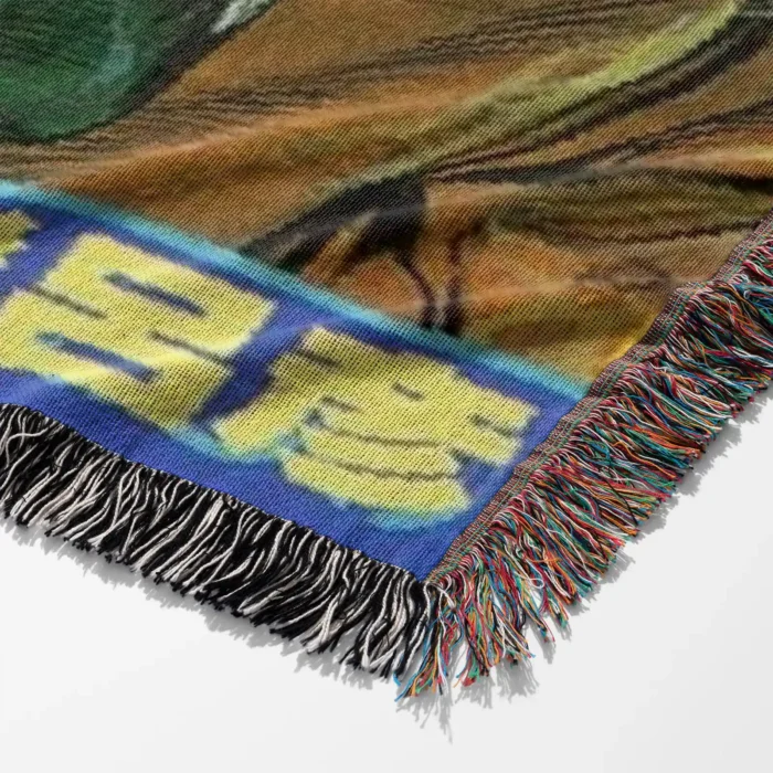 JoJo Manga Cover Adventure Woven Tapestry Throw Blanket – Stylish Gift, Room & Home Decor - Image 6