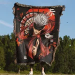 JJK Satoru Gojo Woven Tapestry Throw Blanket – Unique Wall Hanging, Room & Home Decor, Collectible Gift - Image 4
