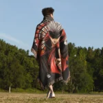 JJK Satoru Gojo Woven Tapestry Throw Blanket – Unique Wall Hanging, Room & Home Decor, Collectible Gift - Image 5