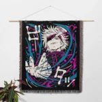 JJK Satoru Gojo Woven Tapestry Throw Blanket – Minimalist Throw, Room & Home Decor, Stylish Accent - Image 2