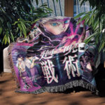 JJK Satoru Gojo Anime Woven Tapestry Throw Blanket – Stylish Wall Rug, Room & Home Decor, Collectible Accent - Image 3