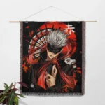 JJK Satoru Gojo Woven Tapestry Throw Blanket – Unique Wall Hanging, Room & Home Decor, Collectible Gift - Image 2