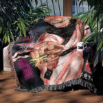 JJK Ryomen Sukuna Anime Woven Tapestry Throw Blanket – Dark Fantasy Wall Art, Room & Home Decor - Image 3