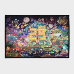 Bring a cute touch to your space with this pink hero rug. Ideal for kids' rooms or as a fan gift, it adds an adorable and fun vibe to any room.