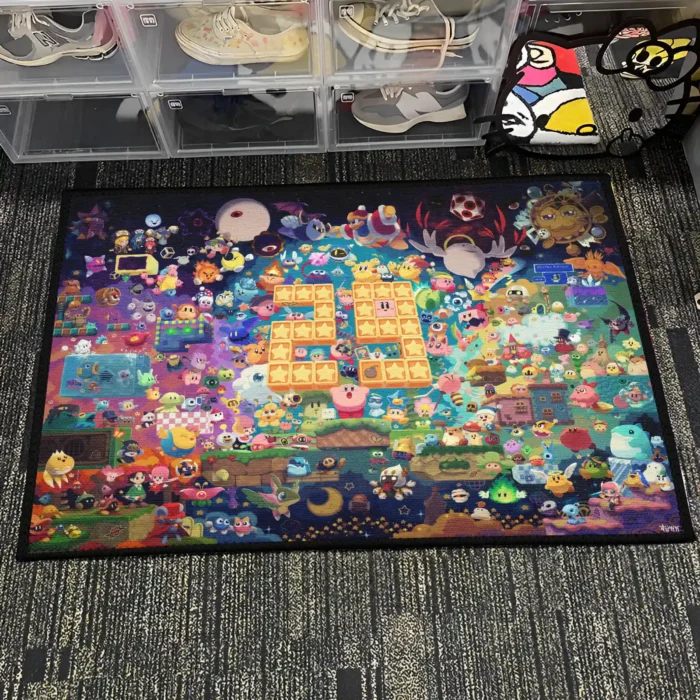 Cute Pink Hero Rug – Cute Game Rug for Kids Room or Fan Gift Decor - Image 4