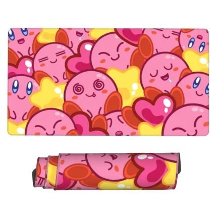 This Kirby mouse pad is a cute gaming desk mat, perfect for kids’ rooms, workspaces, or otaku setups. A playful gift for fans of the franchise.