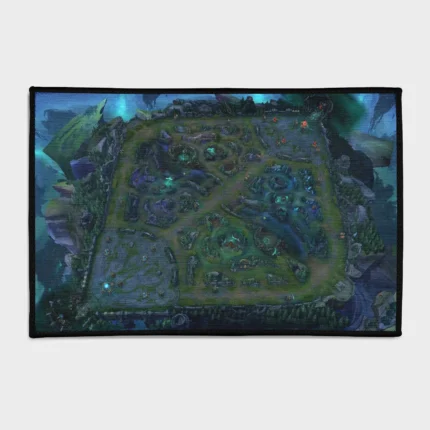 Bring the world of *League of Legends* into your gaming setup with this LOL map rug. Perfect for summoner setups or gaming rooms, it adds a cool and strategic vibe to your space.