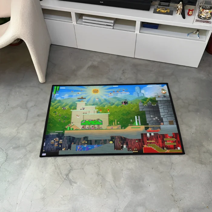 Mario Retro Rug – Fun Rug for Kids Room or Classic Game Room Decor - Image 3