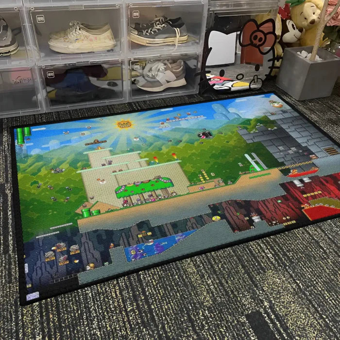 Mario Retro Rug – Fun Rug for Kids Room or Classic Game Room Decor - Image 4