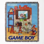 Mario woven tapestry throw blanket, designed as fun wall art and unique room decor, perfect for gaming fans and collectors.
