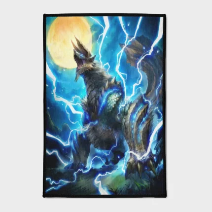 Step into the world of *Monster Hunter* with this Zinogre rug. Ideal for your game room, it adds a cool and intense vibe to your space, perfect for fans of the game.