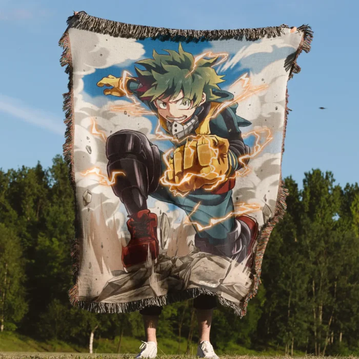 MHA Woven Tapestry Throw Blanket – Cozy Wall Rug, Room & Home Decor, Anime-Inspired Accent - Image 4