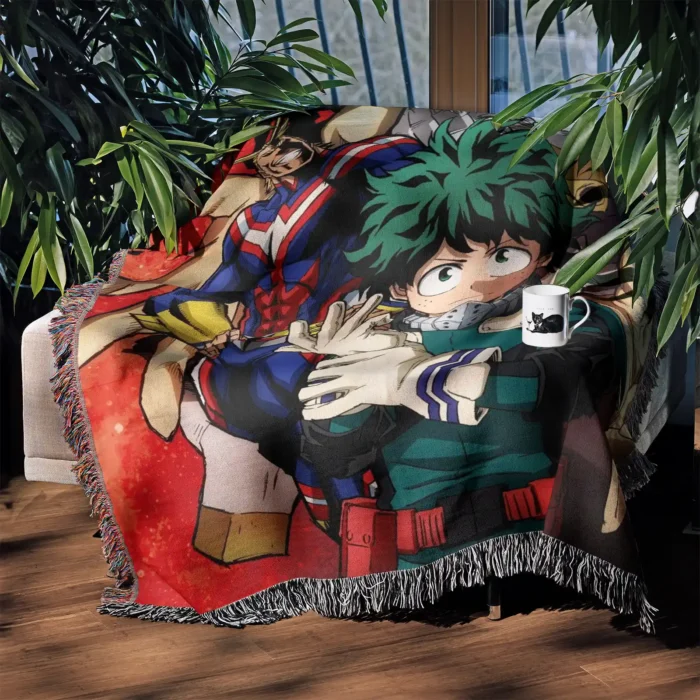 MHA Woven Tapestry Throw Blanket – Unique Collectible Room Decor, Wall Art & Home Accent - Image 3