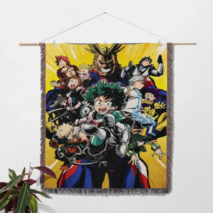 MHA Woven Tapestry Throw Blanket – Stylish Home Accent, Room & Wall Decor, Otaku Favorite - Image 2