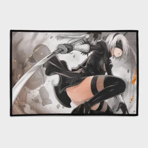 Add some stylish RPG flair to your otaku bedroom or fan room with this *Nier* rug. Its unique design and elegant aesthetic make it a perfect addition to any fan's space.