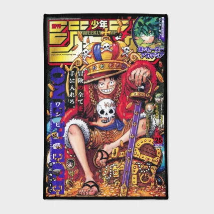 Inspired by One Piece, this “Luffy King Manga” rug is the perfect addition to any gaming room or anime bedroom. With bold colors and dynamic design, it showcases the adventurous spirit of Luffy, making it a must-have for any One Piece fan.