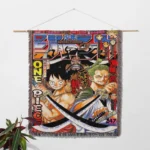 OP Manga Cover Anime Woven Tapestry Throw Blanket – Cozy Home Decor, Wall Rug & Room Accent - Image 2
