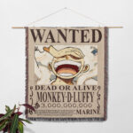 OP Luffy Wanted Poster Woven Tapestry Throw Blanket – Bold Wall Art, Room & Home Decor, Cozy Throw - Image 2
