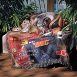 OP Manga Cover Woven Tapestry Throw Blanket – Collectible Wall Hanging, Room & Home Decor - Image 3