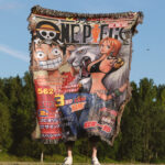 OP Manga Cover Woven Tapestry Throw Blanket – Collectible Wall Hanging, Room & Home Decor - Image 4