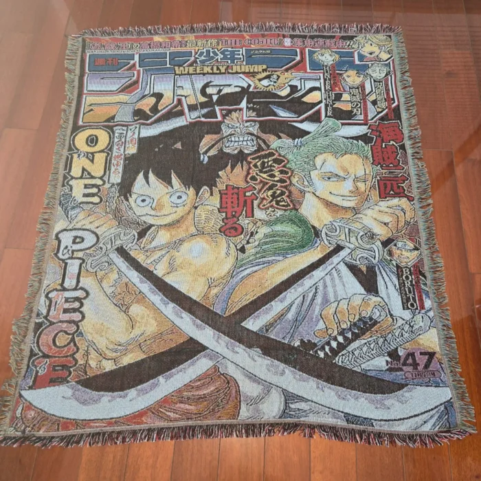 OP Manga Cover Anime Woven Tapestry Throw Blanket – Cozy Home Decor, Wall Rug & Room Accent - Image 6