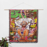 OP Manga Cover Woven Tapestry Throw Blanket – Popular Room Decor, Wall Art & Home Accent - Image 2