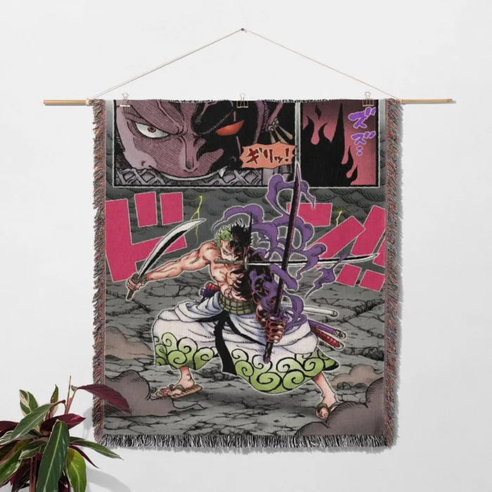 OP Zoro Woven Tapestry Throw Blanket – Fierce Home Decor, Room & Wall Art, Perfect Gift - Image 2