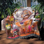 OP Manga Cover Woven Tapestry Throw Blanket – Popular Room Decor, Wall Art & Home Accent - Image 3