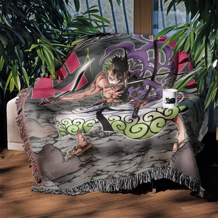 OP Zoro Woven Tapestry Throw Blanket – Fierce Home Decor, Room & Wall Art, Perfect Gift - Image 3