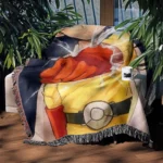 One Punch Saitama Woven Tapestry Throw Blanket – Minimalist Wall Art, Room & Home Decor, Cozy Throw - Image 3