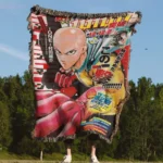 One Punch Manga Cover Woven Tapestry Throw Blanket – Perfect Gift, Room & Home Decor, Anime-Inspired Accent - Image 4